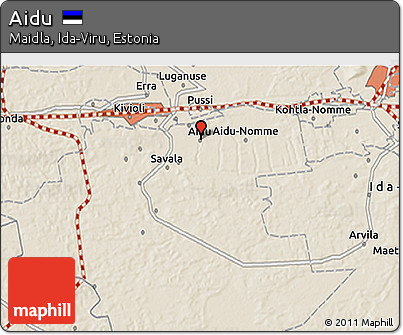 Shaded Relief 3D Map of Aidu