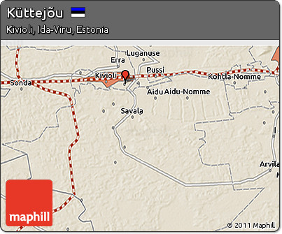 Shaded Relief 3D Map of Küttejõu