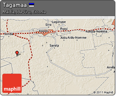 Shaded Relief 3D Map of Tagamaa