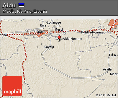 Shaded Relief 3D Map of Aidu