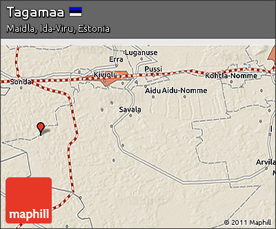 Shaded Relief 3D Map of Tagamaa