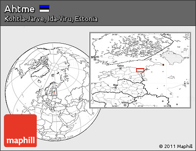 Blank Location Map of Ahtme
