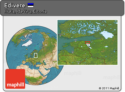 Satellite Location Map of Edivere
