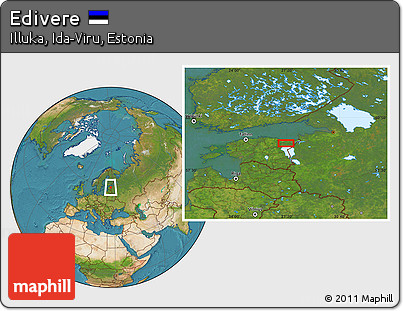Satellite Location Map of Edivere