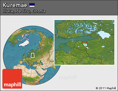 Satellite Location Map of Kuremäe