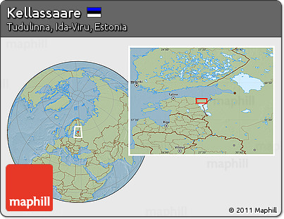 Savanna Style Location Map of Kellassaare, hill shading