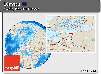Shaded Relief Location Map of Lümatu