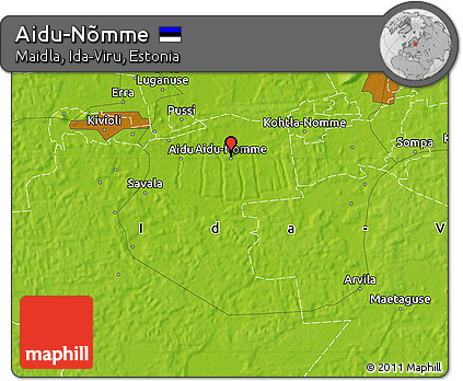 Physical Map of Aidu-Nõmme