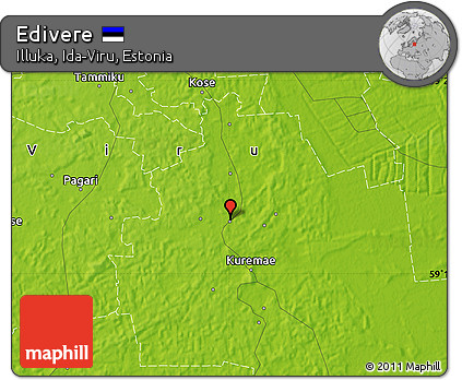 Physical Map of Edivere