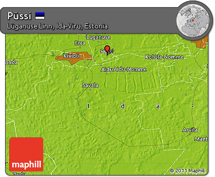 Physical Map of Püssi