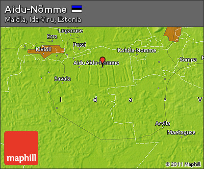 Physical Map of Aidu-Nõmme