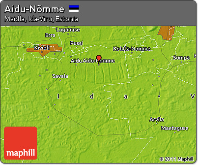 Physical Map of Aidu-Nõmme