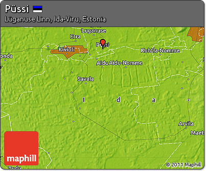 Physical Map of Püssi