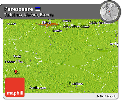Physical Panoramic Map of Peressaare