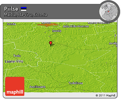 Physical Panoramic Map of Piilse