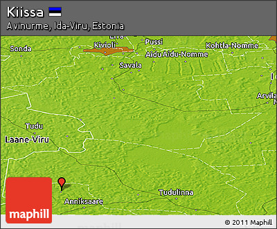 Physical Panoramic Map of Kiissa