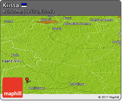 Physical Panoramic Map of Kiissa