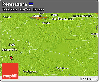 Physical Panoramic Map of Peressaare