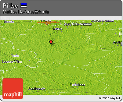 Physical Panoramic Map of Piilse