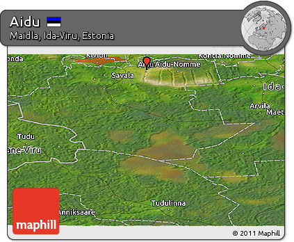 Satellite Panoramic Map of Aidu