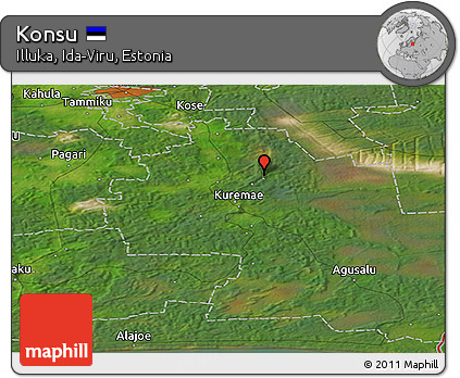 Satellite Panoramic Map of Konsu