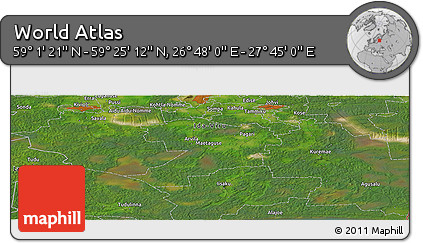 Satellite Panoramic Map of the Area around 59° 13' 17" N, 27° 16' 29" E