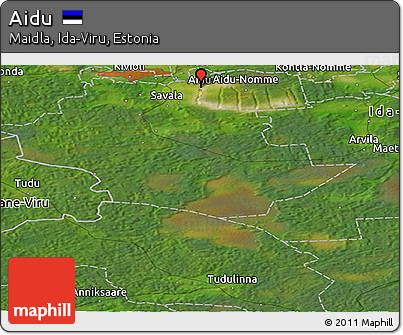 Satellite Panoramic Map of Aidu