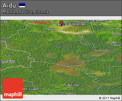 Satellite Panoramic Map of Aidu