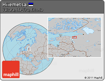 Gray Location Map of Hiiemetsa