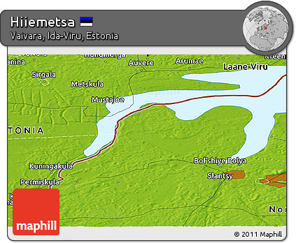 Physical Panoramic Map of Hiiemetsa