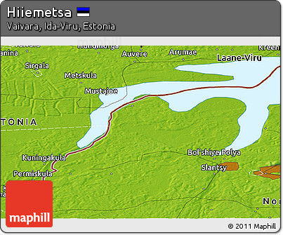 Physical Panoramic Map of Hiiemetsa