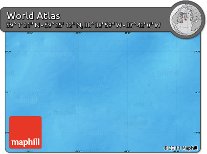 Physical Map of the Area around 59° 13' 17" N, 38° 10' 29" W