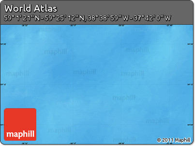 Physical Map of the Area around 59° 13' 17" N, 38° 10' 29" W