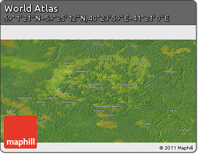 Satellite 3D Map of the Area around 59° 13' 17" N, 40° 52' 30" E