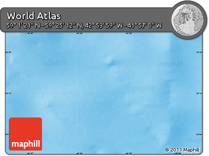 Physical Map of the Area around 59° 13' 17" N, 42° 25' 29" W
