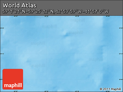 Physical Map of the Area around 59° 13' 17" N, 42° 25' 29" W