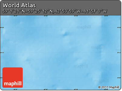 Physical Map of the Area around 59° 13' 17" N, 42° 25' 29" W