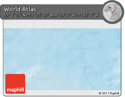 Shaded Relief 3D Map of the Area around 59° 13' 17" N, 4° 10' 30" W