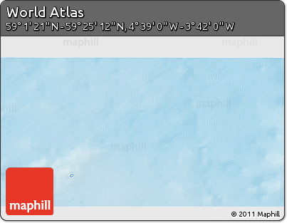 Shaded Relief 3D Map of the Area around 59° 13' 17" N, 4° 10' 30" W