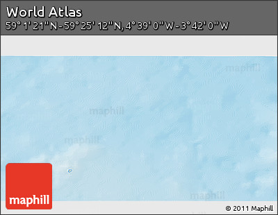 Shaded Relief 3D Map of the Area around 59° 13' 17" N, 4° 10' 30" W