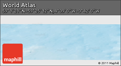Shaded Relief Panoramic Map of the Area around 59° 13' 17" N, 4° 10' 30" W