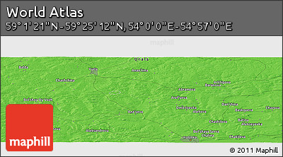 Political Panoramic Map of the Area around 59° 13' 17" N, 54° 28' 30" E