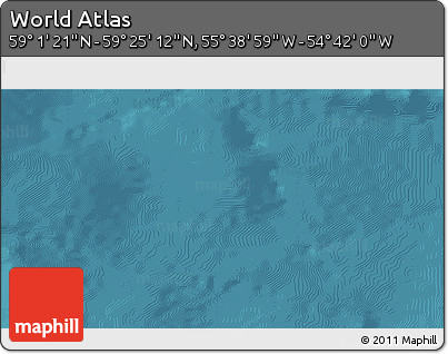Satellite 3D Map of the Area around 59° 13' 17" N, 55° 10' 29" W