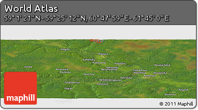 Satellite Panoramic Map of the Area around 59° 13' 17" N, 61° 16' 29" E