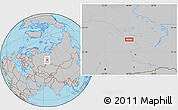 Gray Location Map of the area around 59° 13' 17" N, 64° 40' 30" E