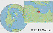 Savanna Style Location Map of the area around 59° 13' 17" N, 69° 37' 30" W