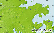 Physical Map of the area around 59° 13' 17" N, 69° 37' 30" W