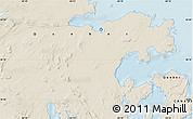 Shaded Relief Map of the area around 59° 13' 17" N, 69° 37' 30" W