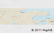 Shaded Relief Panoramic Map of the area around 59° 13' 17" N, 69° 37' 30" W