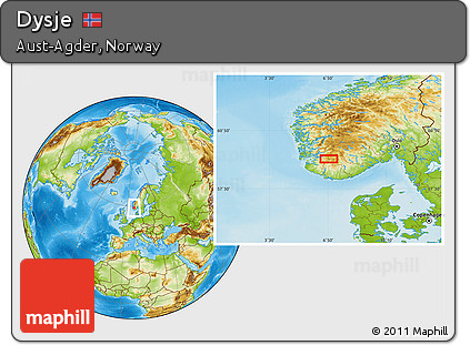 Physical Location Map of Dysje